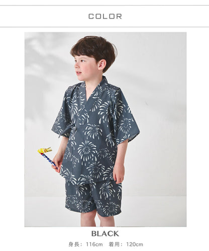 日本童裝 PAIR M#NON 甚平 日本和服 90-150cm 男童款 夏季  TOPS  PANTS 其他品牌童裝 日本夏祭慶典特輯