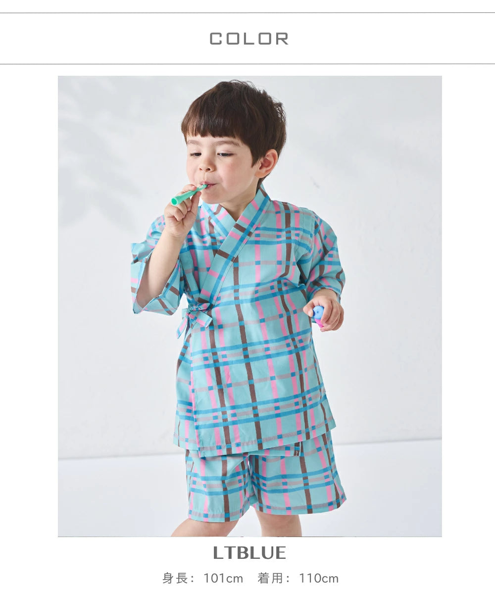 日本童裝 PAIR M#NON 甚平 日本和服 90-150cm 男童款 夏季  TOPS  PANTS 其他品牌童裝 日本夏祭慶典特輯