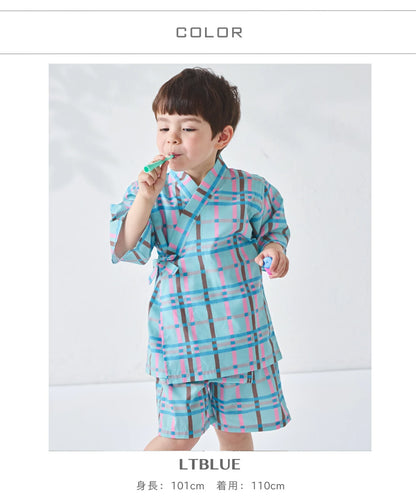 日本童裝 PAIR M#NON 甚平 日本和服 90-150cm 男童款 夏季  TOPS  PANTS 其他品牌童裝 日本夏祭慶典特輯