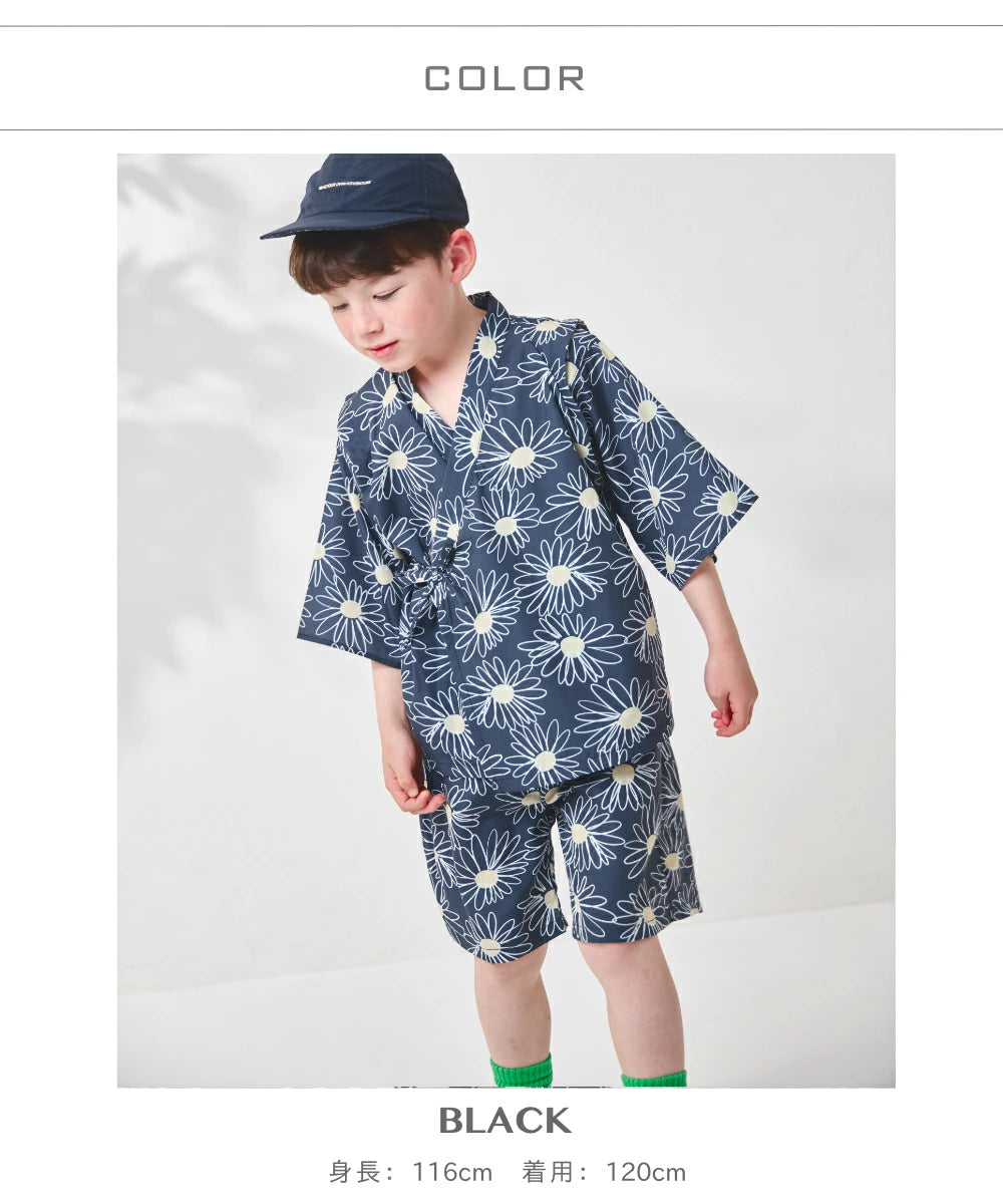 日本童裝 PAIR M#NON 甚平 日本和服 90-150cm 男童款 夏季  TOPS  PANTS 其他品牌童裝 日本夏祭慶典特輯