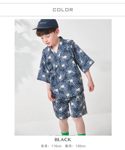 日本童裝 PAIR M#NON 甚平 日本和服 90-150cm 男童款 夏季  TOPS  PANTS 其他品牌童裝 日本夏祭慶典特輯