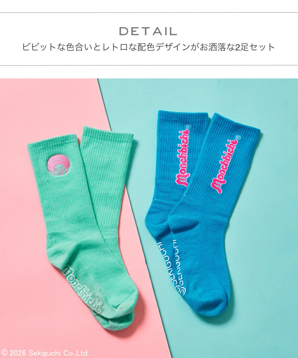 日本直送 PAIR M#NON x monchhichi 襪一套2對 16-18cm 襪系列