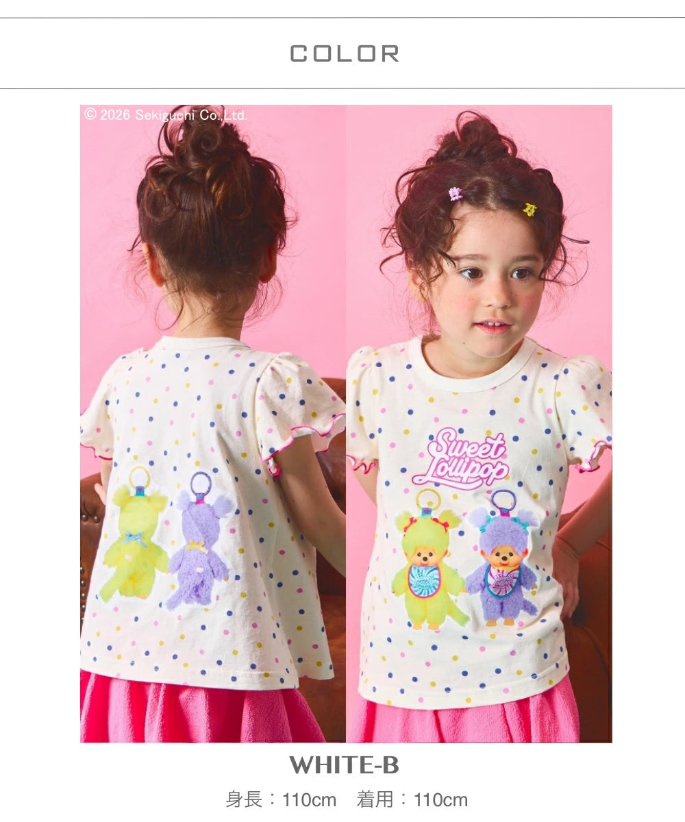 日本童裝 PAIR M#NON x monchhichi 上衣 90-130cm 女童款 夏季 TOPS 其他品牌童裝