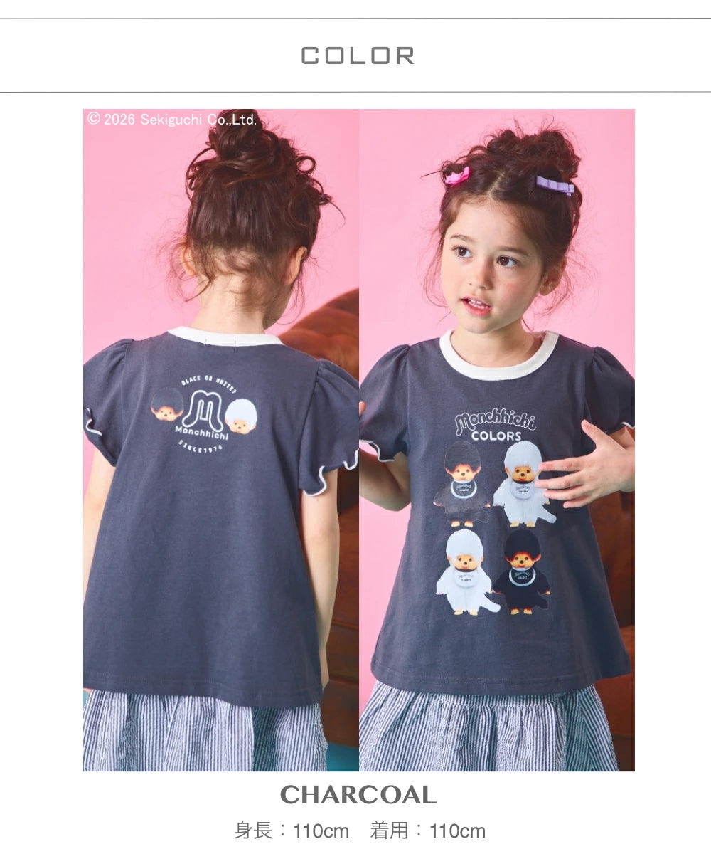 日本童裝 PAIR M#NON x monchhichi 上衣 90-130cm 女童款 夏季 TOPS 其他品牌童裝