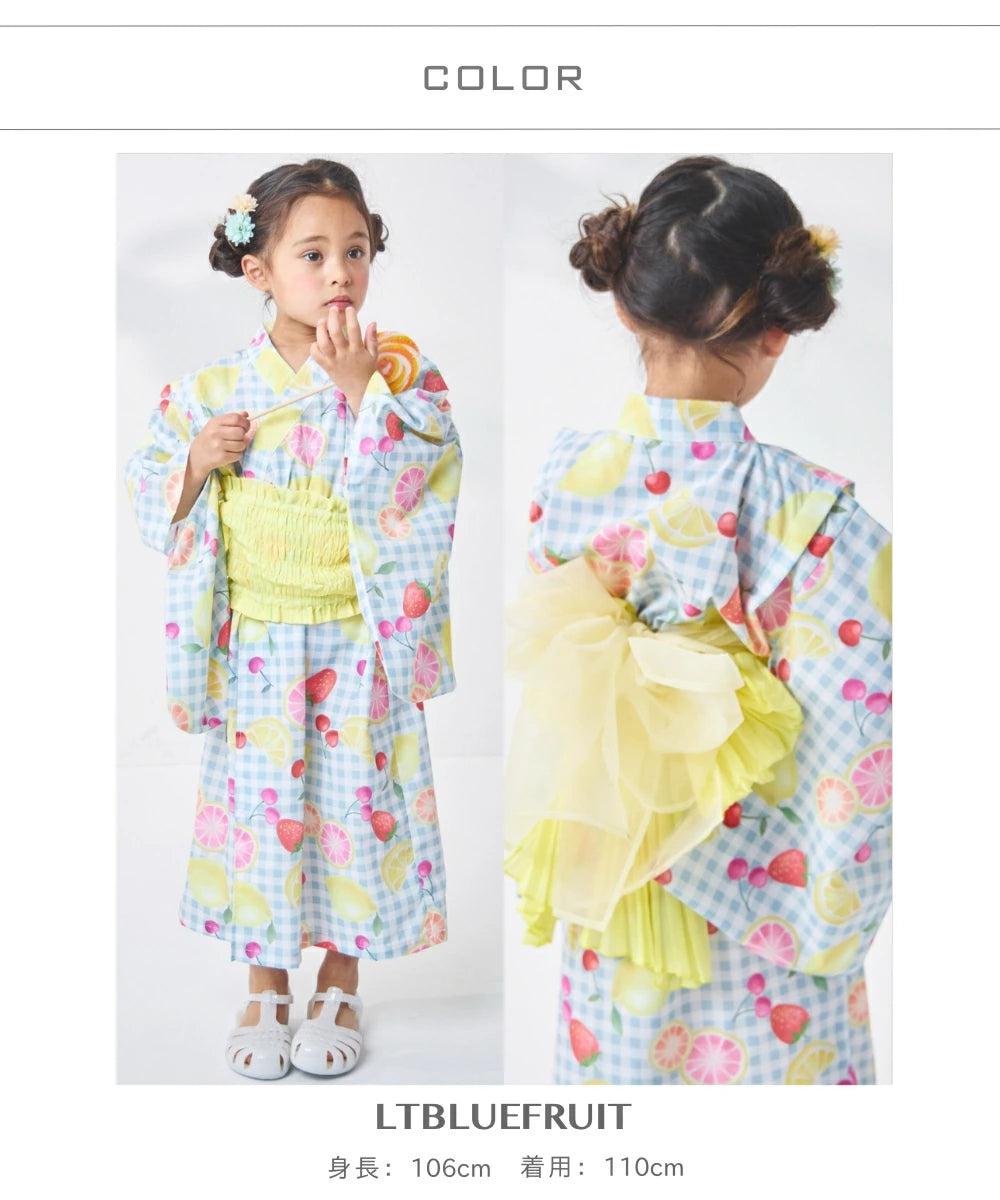 日本童裝 PAIR M#NON 浴衣 日本和服 90-150cm 女童款 夏季 DRESSES 其他品牌童裝 日本夏祭慶典特輯