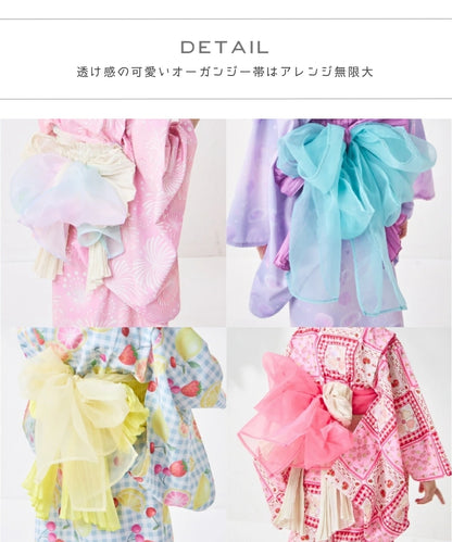 日本童裝 PAIR M#NON 浴衣 日本和服 90-150cm 女童款 夏季 DRESSES 其他品牌童裝 日本夏祭慶典特輯