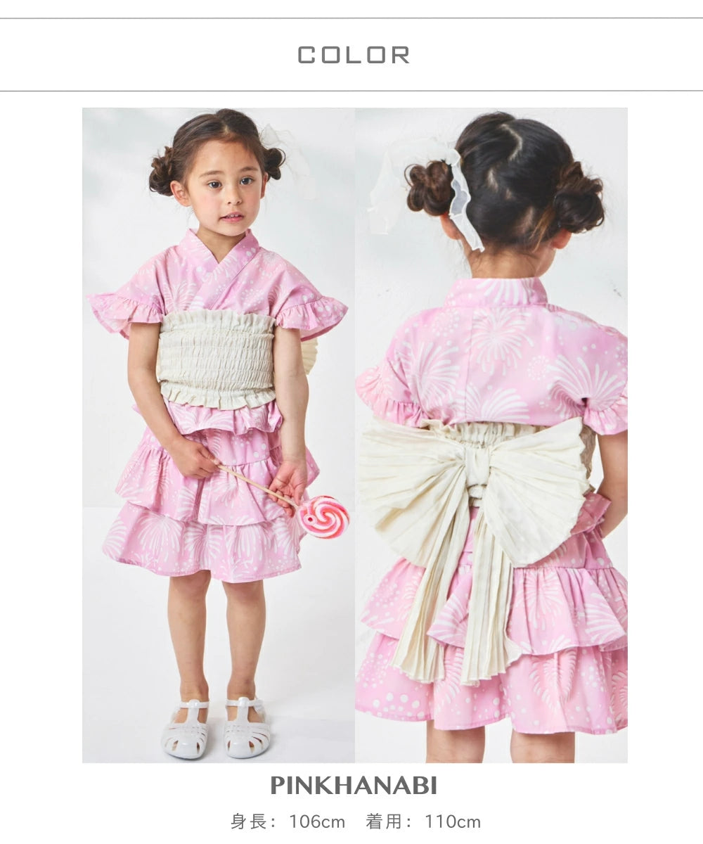 日本童裝 PAIR M#NON 日本甚平 日本和服 90-150cm 女童款 夏季  TOPS  PANTS 其他品牌童裝 日本夏祭慶典特輯