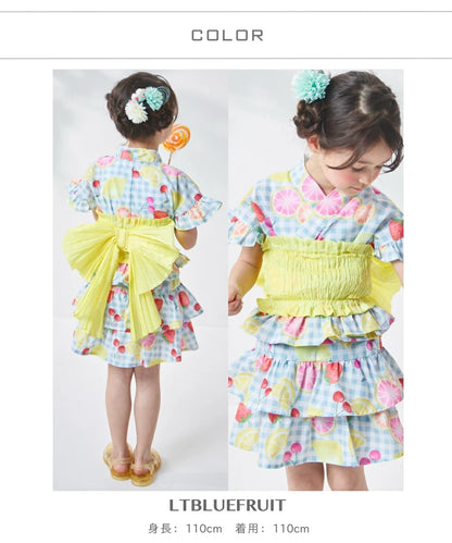 日本童裝 PAIR M#NON 日本甚平 日本和服 90-150cm 女童款 夏季  TOPS  PANTS 其他品牌童裝 日本夏祭慶典特輯