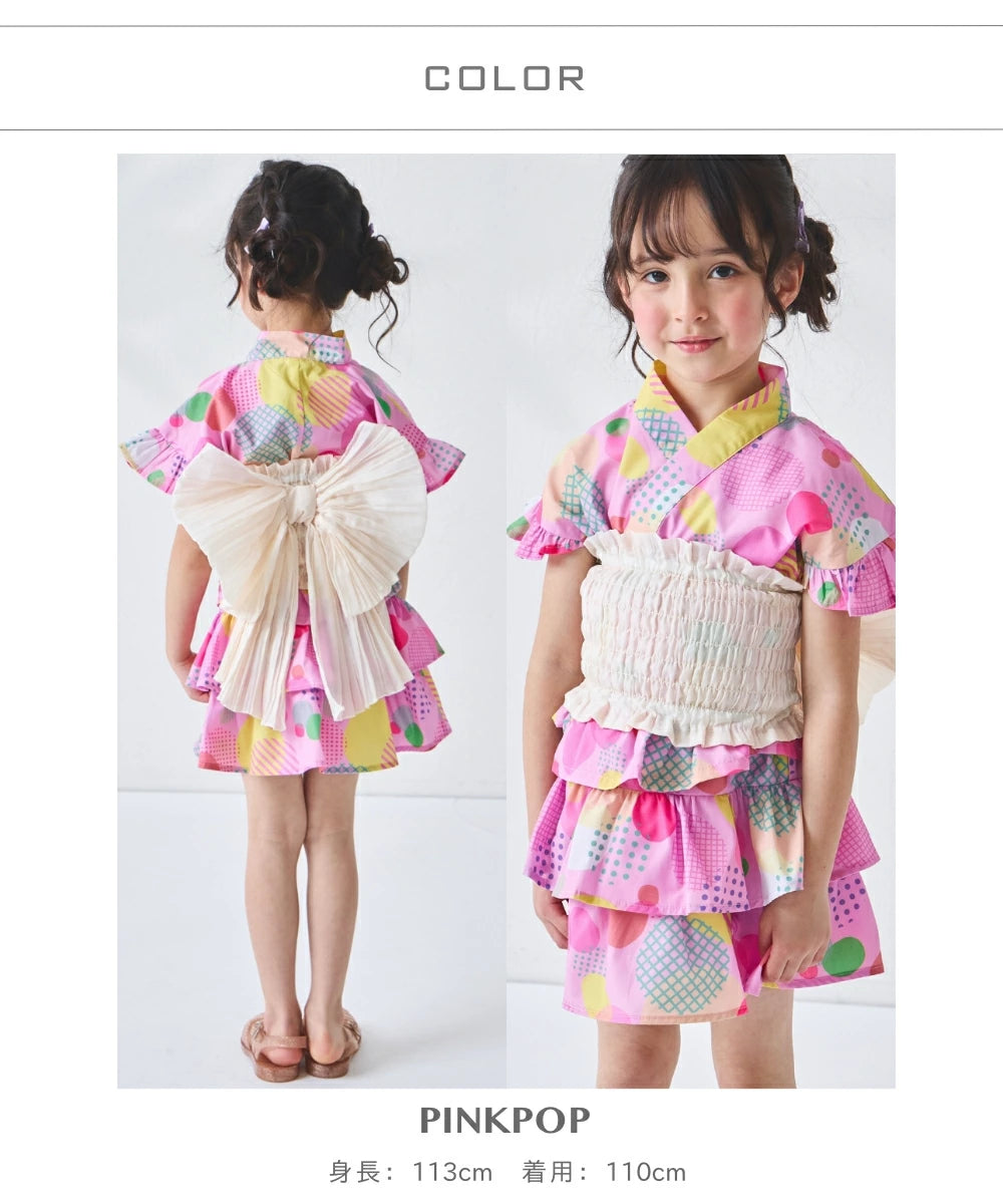 日本童裝 PAIR M#NON 日本甚平 日本和服 90-150cm 女童款 夏季  TOPS  PANTS 其他品牌童裝 日本夏祭慶典特輯
