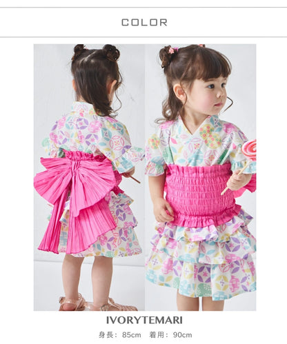 日本童裝 PAIR M#NON 日本甚平 日本和服 90-150cm 女童款 夏季  TOPS  PANTS 其他品牌童裝 日本夏祭慶典特輯
