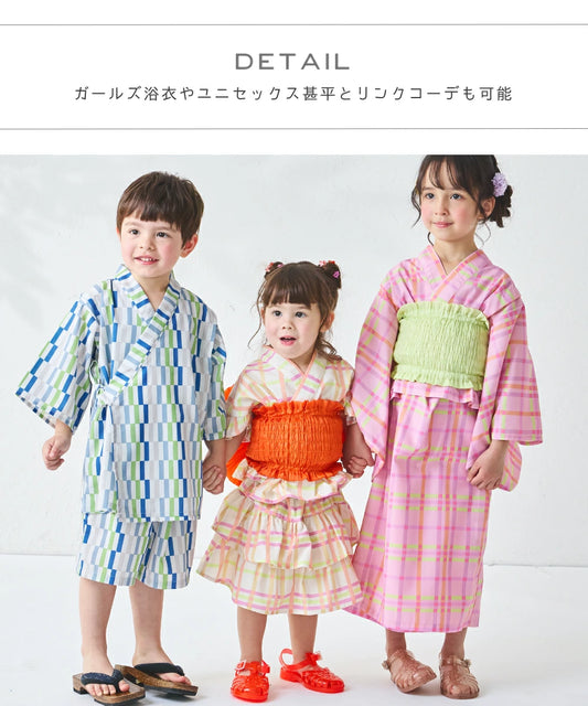 日本童裝 PAIR M#NON 甚平 日本和服 90-150cm 女童款 夏季  TOPS  PANTS 其他品牌童裝 日本夏祭慶典特輯