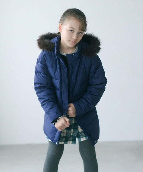 日本童裝 UNITED ARROWS green label relaxing 防水羽絨70%外套 140-160cm 女童款 秋冬季 (適合初秋、香港平均溫度、寒冷天氣、溫度低天氣及落雪）OUTERWEAR  其他品牌童裝