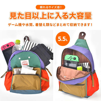 OCEAN &amp; GROUND Stain-Resistant and Water-Resistant Candy Colorblock Backpack (XS-M) Direct from Japan