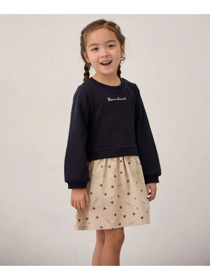 Japanese children's clothing aF#a325 Floral tulle dress 100-150cm Girls summer dresses for interviews/banquets/performances 