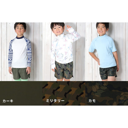 Directly from Japan, these two-piece swim shorts are cool to the touch, offer 98% UV protection, UPF50+, chlorine resistance, quick drying, and lightweight. 80-150cm. Summer swimsuits for boys and girls. 