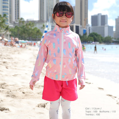 Directly from Japan, these two-piece water and land leggings (covered legs) are cool to the touch, UV-resistant (98%), UPF50+, chlorine-resistant, quick-drying, and lightweight. 80-150cm. Summer swimsuits for boys and girls. 