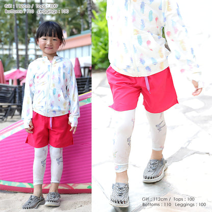 Directly from Japan, these two-piece water and land leggings (without covering the feet) are cool to the touch, offer 98% UV protection, UPF50+, chlorine resistance, quick drying, and lightweight. 80-150cm. Summer swimsuits for boys and girls.