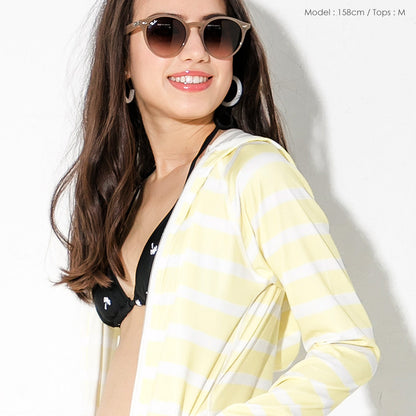 Direct from Japan, this lightweight hooded jacket is both cool and comfortable for both land and water use. It's UV-resistant (98%), UPF50+, chlorine-resistant, quick-drying, and lightweight (S-3L). Adult summer swimsuit special. 