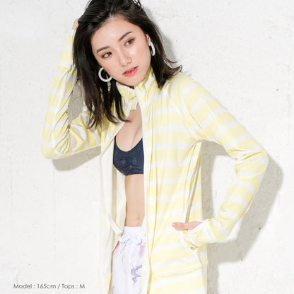 Directly from Japan, this stand-up collared jacket is both cool and comfortable to wear on land and water. It's UV-resistant (98%), UPF50+, chlorine-resistant, quick-drying, and lightweight. S-3L Adult Summer Swimsuit Special! 
