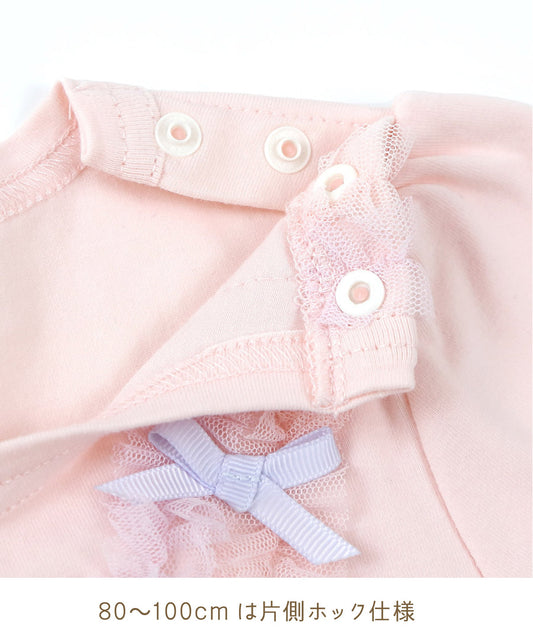 Japanese children's clothing panpantutu UV protection bow top 80-140cm girls summer TOPS 