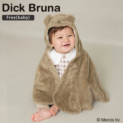 日本童裝 Branshes x miffy 連帽披肩 50-80cm 男童款/女童款 初生嬰兒 秋季 OUTERWEAR