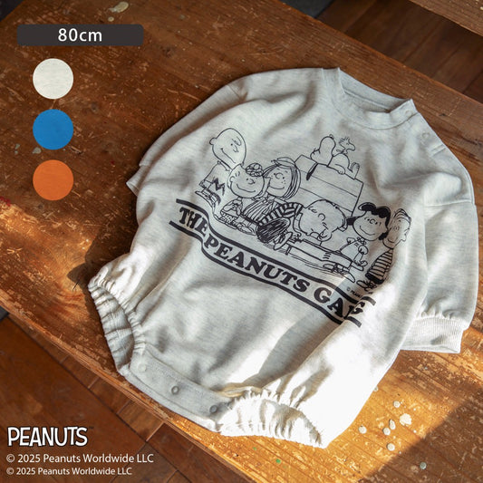日本童裝 Branshes x PEANUTS 75周年 印花連衣 80cm 男童款/女童款 初生嬰兒 秋季 Jumpsuit