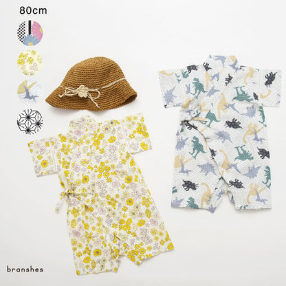Japanese Children's Clothing Branches Jinbei Jumpsuit Japanese Kimono 80cm Boys Summer Jumpsuit Japanese Summer Festival Special 