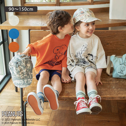 日本童裝 Branshes x PEANUTS 75周年 中袖印花衛衣 90-150cm 男童款/女童款 秋季 TOPS