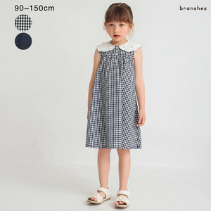 日本童裝 Branshes 珍珠領連身裙 90-150cm 女童款 夏季 DRESSES