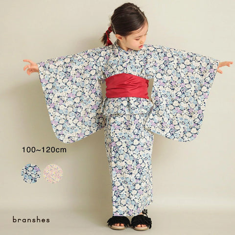 日本童裝 Branshes 2WAY 日本浴衣 100-120cm 女童款 夏季 日本和服 DRESSES