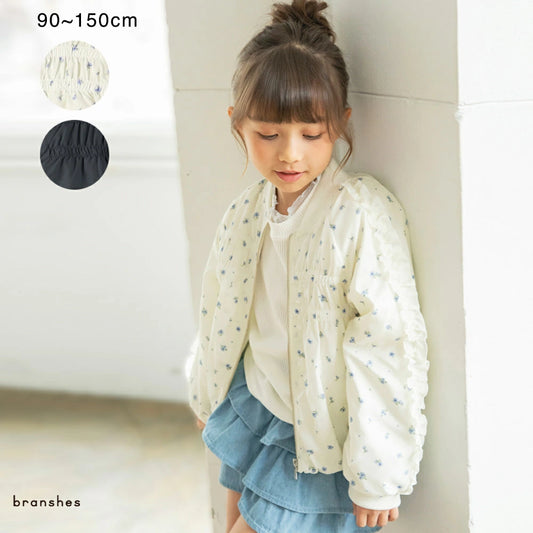 日本童裝 Branshes 荷葉邊皺褶外套 90-150cm 女童款 春季 OUTERWEAR