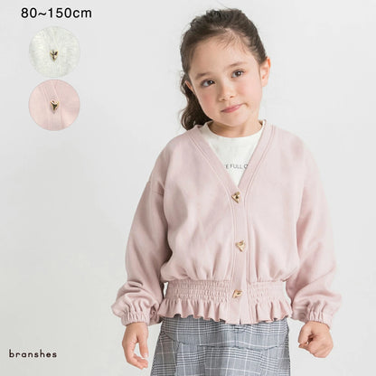 日本童裝 Branshes 心型紐扣外套 80-150cm 女童款 春季 OUTERWEAR