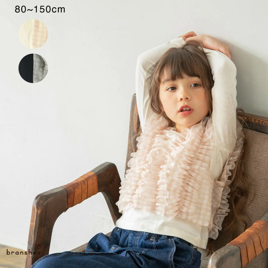 日本童裝 Branshes 吊帶薄紗及上衣套裝 80-150cm 女童款 春季 TOPS