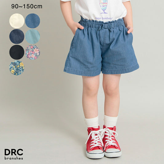 Japanese children's clothing Branches bow belt shorts 90-150cm girls spring and summer PANTS 
