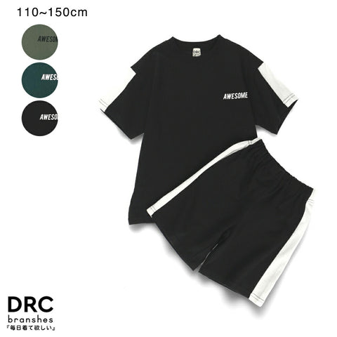 日本童裝 Branshes 側線運動兩件套裝 110-150cm 男童款 夏季 TOPS PANTS