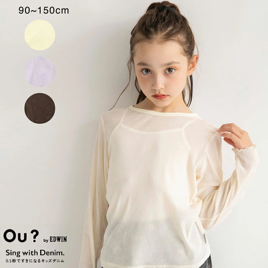日本童裝 Branshes x Ou? by EDWIN 薄透上衣 90-150cm 女童款 秋季 TOPS