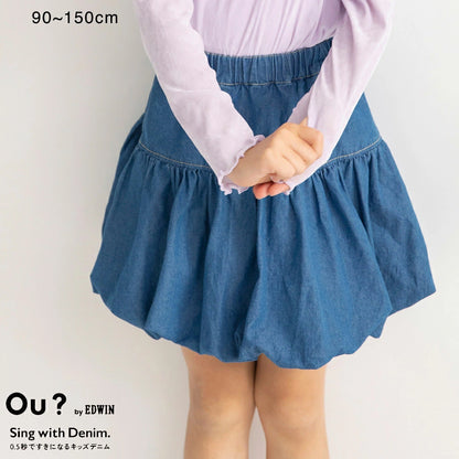 日本童裝 Branshes x Ou? by EDWIN 牛仔泡泡短裙 90-150cm 女童款 秋季 SKIRTS