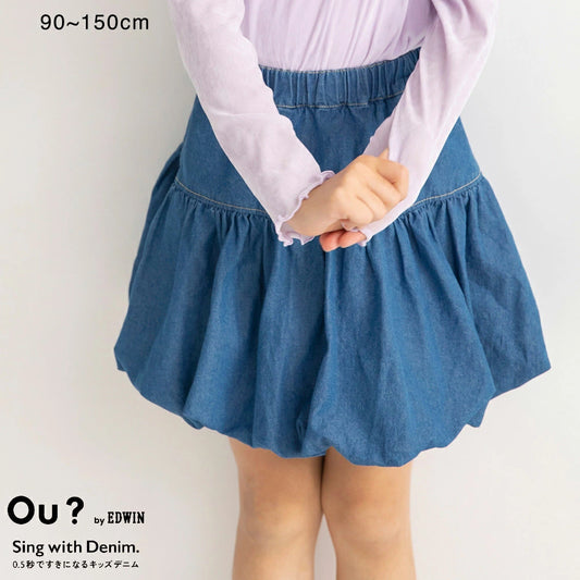 日本童裝 Branshes x Ou? by EDWIN 牛仔泡泡短裙 90-150cm 女童款 秋季 SKIRTS