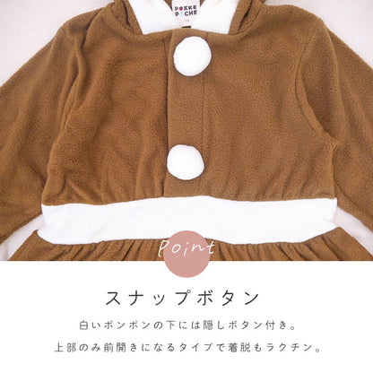 日本童裝 聖誕麋鹿連身裙 60-140cm 女童款 初生嬰兒 Christmas 聖誕快樂特輯 聖誕服裝/飾物配件