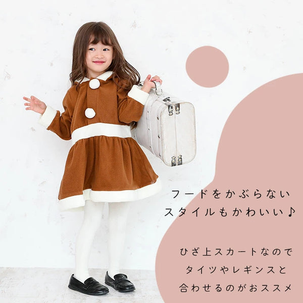 日本直送 聖誕麋鹿連身裙 60-140cm 小童款 女童款 Christmas 聖誕服裝/飾物配件 聖誕快樂特輯