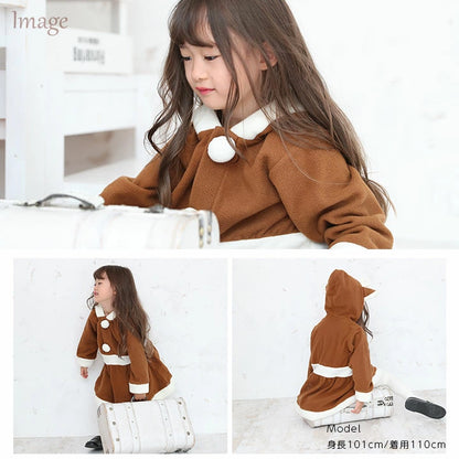 日本童裝 聖誕麋鹿連身裙 60-140cm 女童款 初生嬰兒 Christmas 聖誕快樂特輯 聖誕服裝/飾物配件