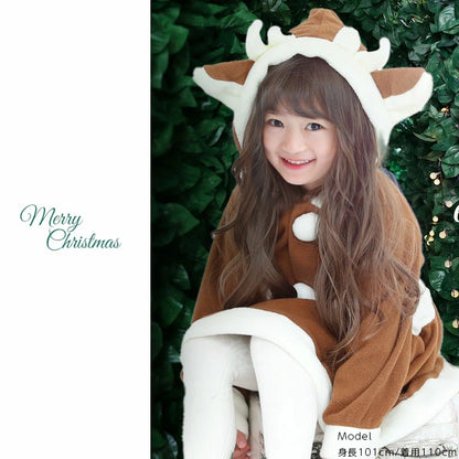 日本童裝 聖誕麋鹿連身裙 60-140cm 女童款 初生嬰兒 Christmas 聖誕快樂特輯 聖誕服裝/飾物配件