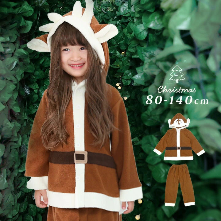日本童裝 聖誕麋鹿兩件套裝 80-140cm 男童款/女童款 Christmas 聖誕快樂特輯 聖誕服裝/飾物配件