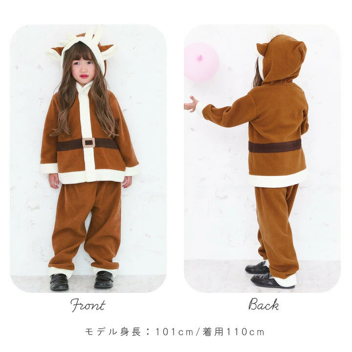 日本童裝 聖誕麋鹿兩件套裝 80-140cm 男童款/女童款 Christmas 聖誕快樂特輯 聖誕服裝/飾物配件