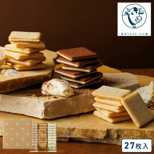 日本直送 Tokyo Milk Cheese  蜂蜜古岡左拉＋海鹽金文拔＋朱古力馬斯卡彭芝士夾心餅 27枚入 新年行運發財特輯 Happy New Year 馬年 限定手信