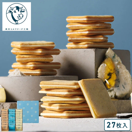日本直送 Tokyo Milk Cheese 蜂蜜古岡左拉＋海鹽金文拔＋雲呢拿馬斯卡彭芝士夾心餅 27枚入 中秋節/萬聖節 限定手信