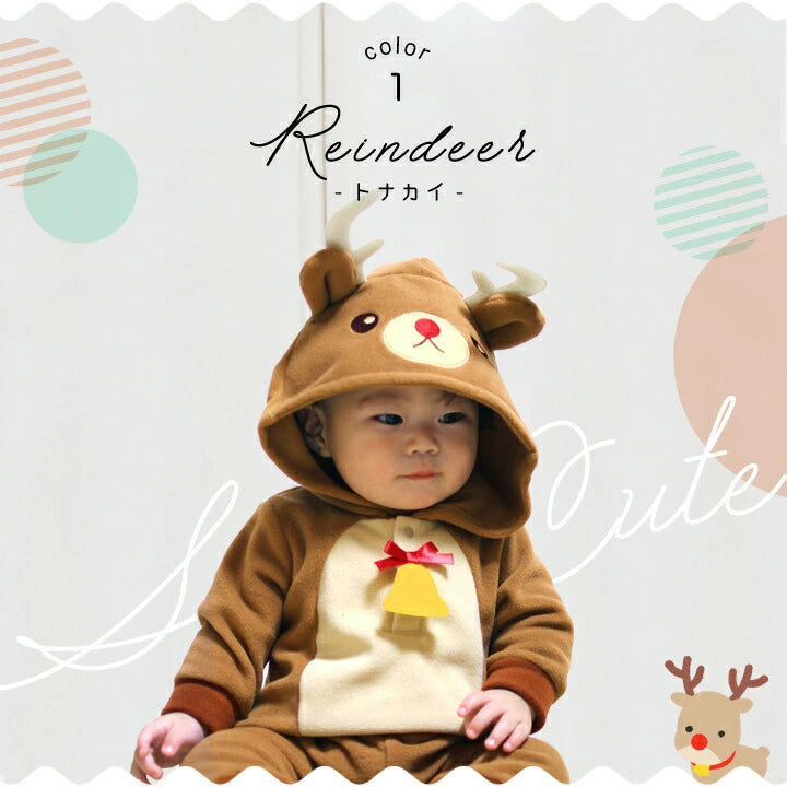 日本童裝 聖誕麋鹿連衣 60-95cm 男童款/女童款 Christmas 聖誕快樂特輯 聖誕服裝/飾物配件