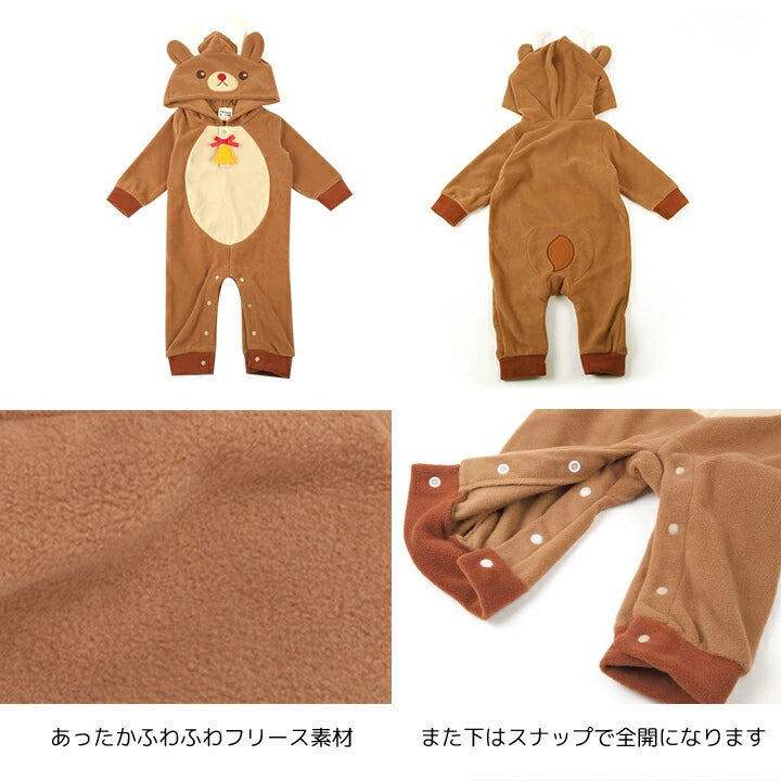 日本童裝 聖誕麋鹿連衣 60-95cm 男童款/女童款 Christmas 聖誕快樂特輯 聖誕服裝/飾物配件