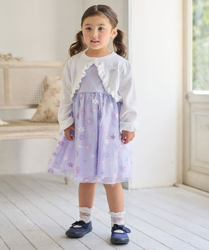 Japanese children's clothing aF#a325 knitted jacket 110-160cm girls summer outerwear interview / banquet / performance 