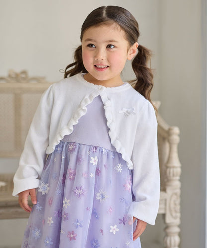 Japanese children's clothing aF#a325 knitted jacket 110-160cm girls summer outerwear interview / banquet / performance 